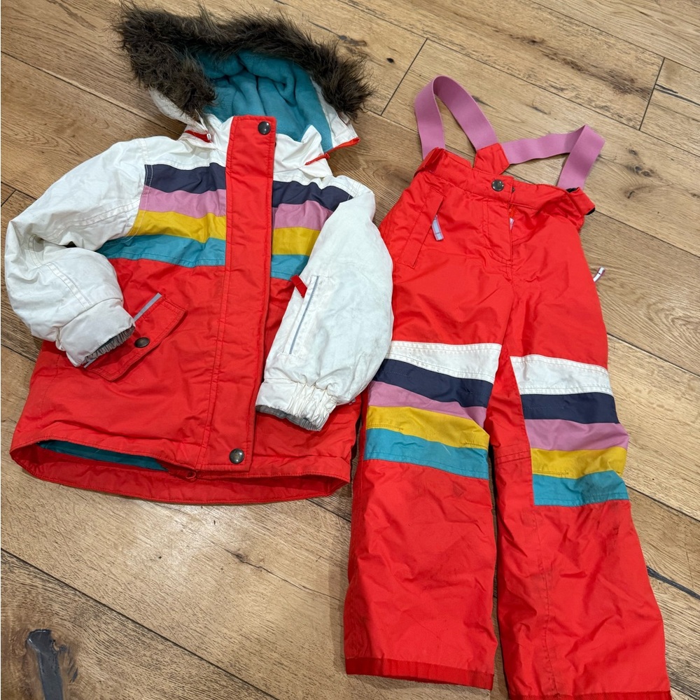 Mini Boden all weather jacket and snow bibs